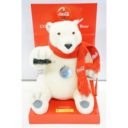 334 - Collection of three boxed teddy bears to include 2 x ltd edn Steiff bears featuring 04357 Coca-Cola ... 