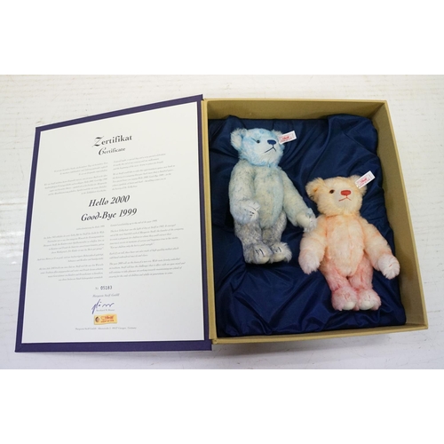 334 - Collection of three boxed teddy bears to include 2 x ltd edn Steiff bears featuring 04357 Coca-Cola ... 