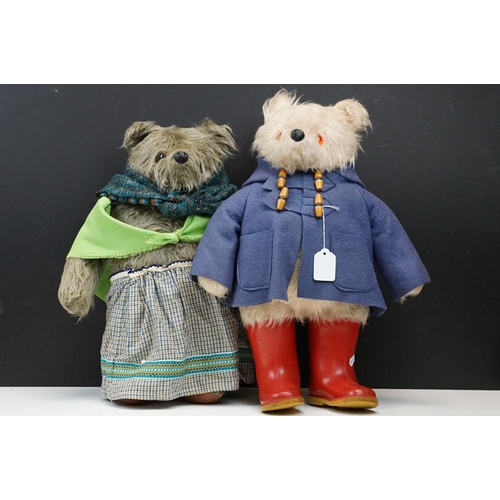 337 - Two Gabrielle Designs Paddington Bear related bears to include Paddington Bear In Red Dunlop Welling... 