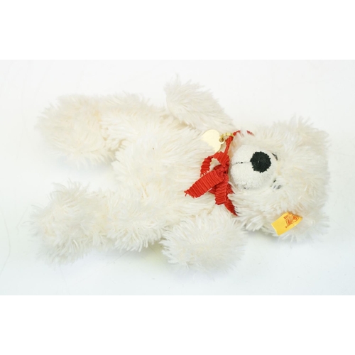 338 - Four Steiff teddy bears to include 021831 Bobby with name tag to chest and red bow tie, 021923 Bobby... 