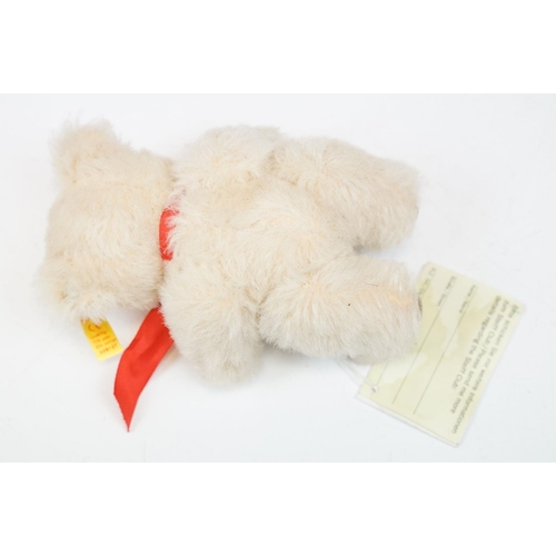 338 - Four Steiff teddy bears to include 021831 Bobby with name tag to chest and red bow tie, 021923 Bobby... 