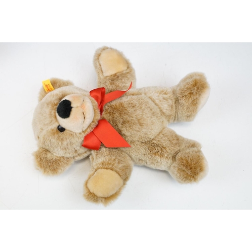 338 - Four Steiff teddy bears to include 021831 Bobby with name tag to chest and red bow tie, 021923 Bobby... 