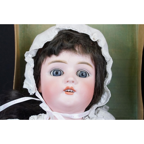 350 - Two late 19th / early 20th Century bisque headed dolls having composite bodies, teeth and hand paint... 