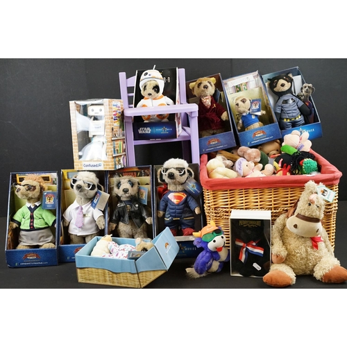 352A - Large collection of various teddy bears to include boxed Merryhthought Hope ltd edn teddy bear, Disn... 