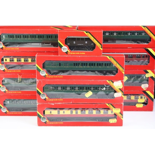 23 - 29 Boxed OO gauge items of rolling stock to include 27 x Hornby and 2 x Palitoy Mainline, featuring ... 