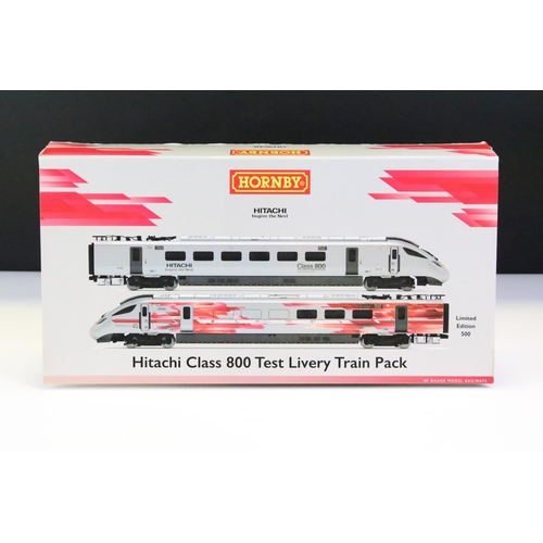 26 - Boxed ltd edn Hornby OO gauge R3579F Hitachi Class 800 Test Livery Train Pack, complete