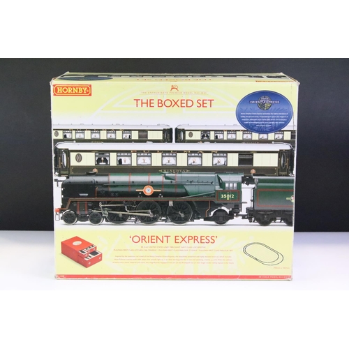 29 - Boxed Hornby OO gauge R1038 The Boxed Set Orient Express, missing track but otherwise complete, a fe... 
