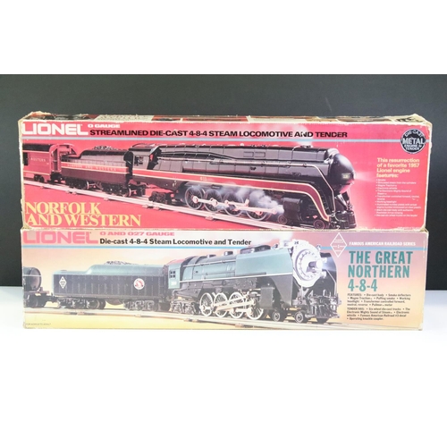 32 - Two boxed Lionel O gauge locomotives to include 6-8100 Norfolk and Western Streamlined diecast 4-8-4... 
