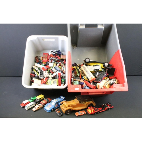 1194 - Quantity of play worn diecast models circa 1970/80s to include Matchbox, Corgi, Burago, Dinky etc (t... 