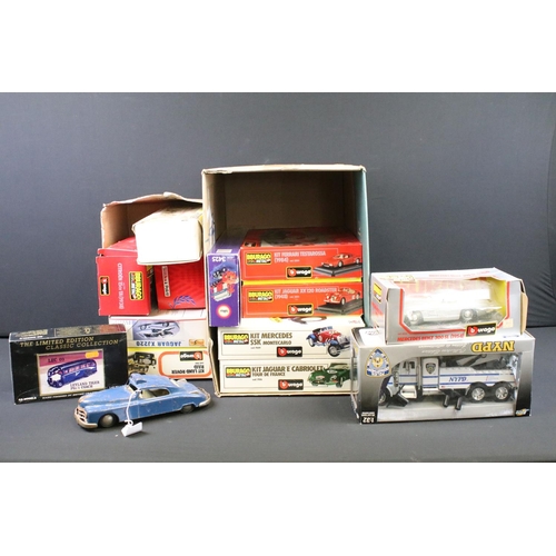 13 Boxed diecast model kits to include 5 x Burago built model kits ...