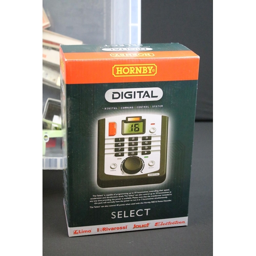 222 - Collection of OO gauge model railway to include boxed Hornby Digital Select Control System, build an... 