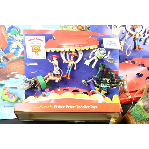 341 - Six McDonalds Happy Meal Toy Displays to include 2 x Toy Story 2, Snow White, Beanie Babies, The Bus... 