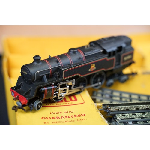 197 - Collection of Hornby Dublo to include boxed EDG19 train set with locomotive, rolling stock and track... 
