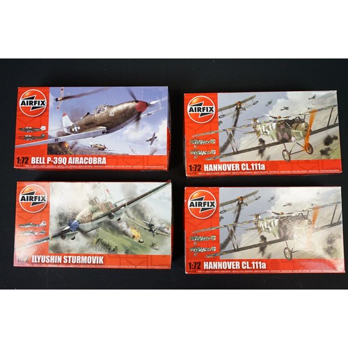 259 - 11 Boxed Airfix 1/72 model Aircraft to include 3 x Albatros DVa, 2 x Bell P-39Q Airacobra, 2 x Ilyus... 