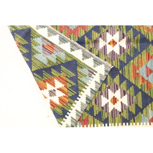 691A - Hand knotted woollen Maimana Kilim rug, 140cm x 97cm