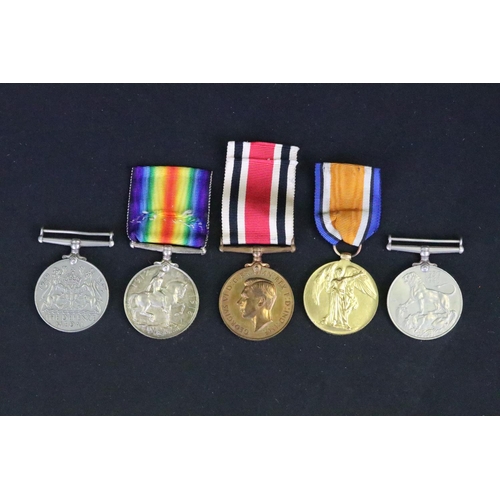 10 - A British Full Size Medal Group Of Five Medals To Include The 1914-1918 British War Medal, Victory M... 