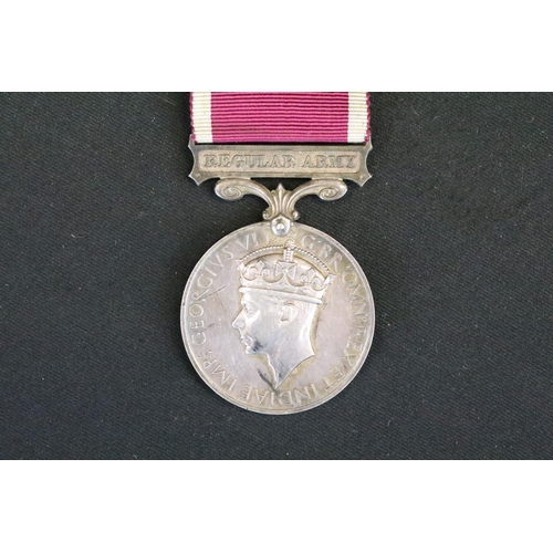 21 - A British Full Size King George VI Territorial Medal Together With A King George VI Regular Army Lon... 