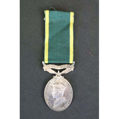 21 - A British Full Size King George VI Territorial Medal Together With A King George VI Regular Army Lon... 