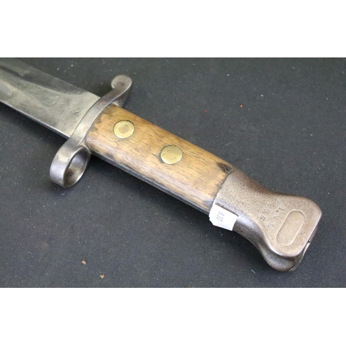 3 - A Victorian Lee Metford bayonet, nice clear markings to the blade, complete with scabbard and frog.