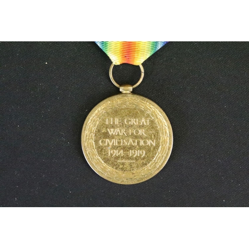 6 - A full size British World War One medal pair to include the Victory medal and the British war medal,... 