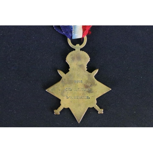 8 - A full size British World War One medal trio to include the 1914 Star Medal, the British War medal a... 