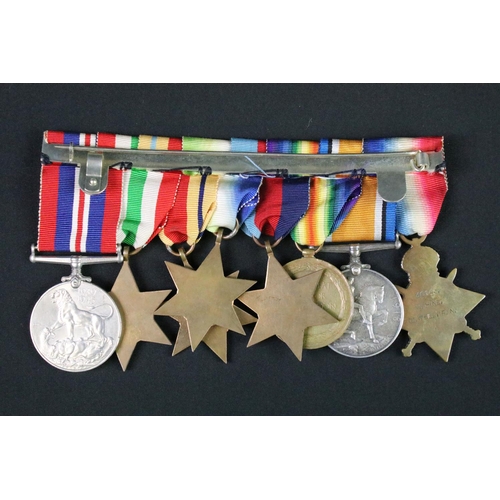 95 - A British full size World War One & World War Two medal group of eight to include the 1914-15 star, ... 