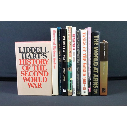 235 - A large collection of military reference books to include World War Two and Vietnam examples.