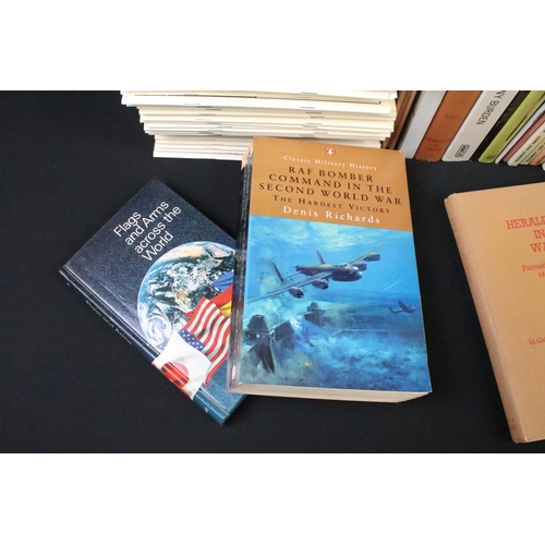 237 - A large collection of military reference books to include Badge, Button, Medal and uniform examples.