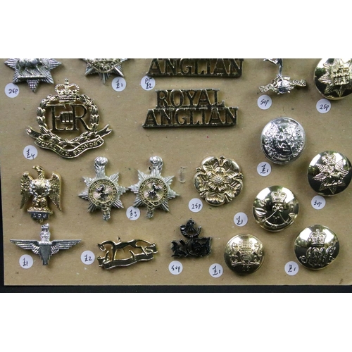 32 - A collection of mainly Staybrite British military buttons and badges to include The Royal Marines, R... 