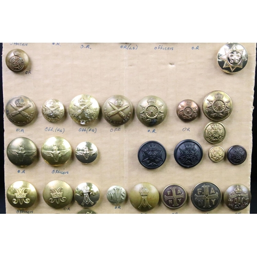 39 - A collection of British Military Kings & Queens crown Buttons to include The Royal Army Ordnance Cor... 