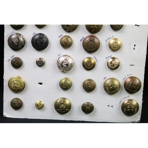 39 - A collection of British Military Kings & Queens crown Buttons to include The Royal Army Ordnance Cor... 