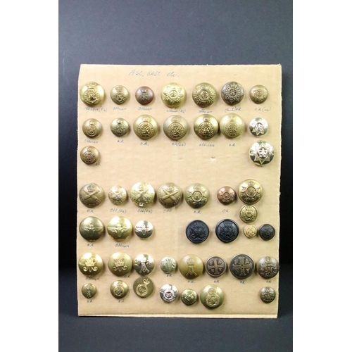 39 - A collection of British Military Kings & Queens crown Buttons to include The Royal Army Ordnance Cor... 