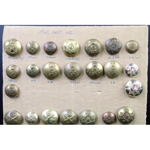 39 - A collection of British Military Kings & Queens crown Buttons to include The Royal Army Ordnance Cor... 