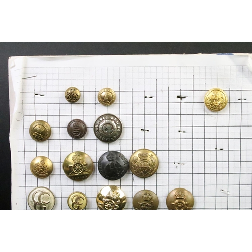 40 - A collection of British Military Kings & Queens crown regimental buttons to include The Army Educati... 