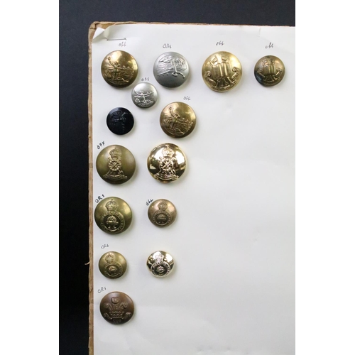 40 - A collection of British Military Kings & Queens crown regimental buttons to include The Army Educati... 