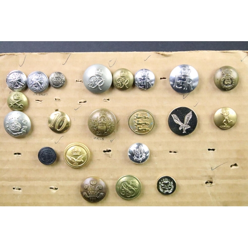 40 - A collection of British Military Kings & Queens crown regimental buttons to include The Army Educati... 