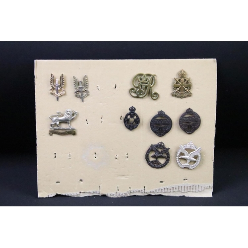 47 - A collection of British military Regimental cap and collar badges to include the Duke of Edinburghs ... 