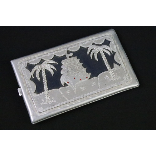 56 - A World War Two North African P.O.W. Prisoner of war made cigarette case.