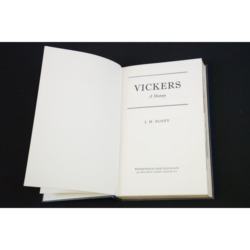 127 - A small collection of military books to include Vickers A History by J.D. Scott, British Battles and... 