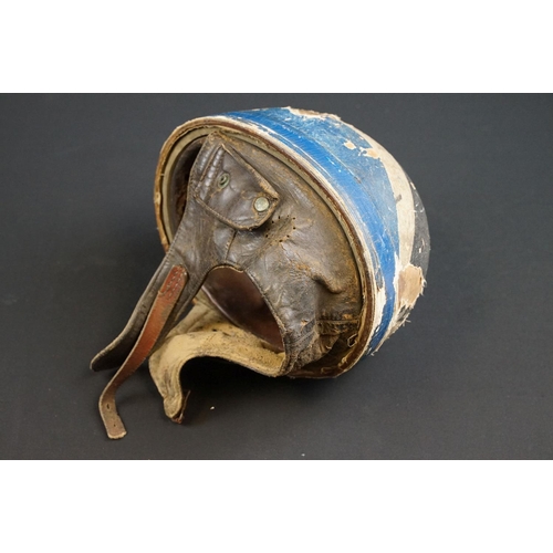 130 - A British World War Two Despatch riders helmet complete with original liner and strap.