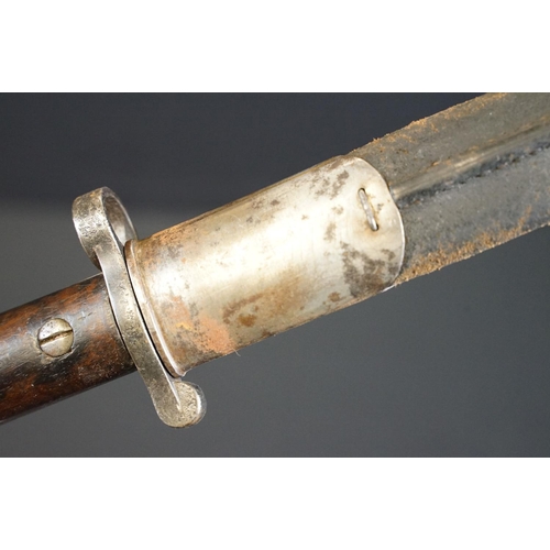 182 - A British WW1 Model 1888 Wilkinson Bayonet with leather scabbard