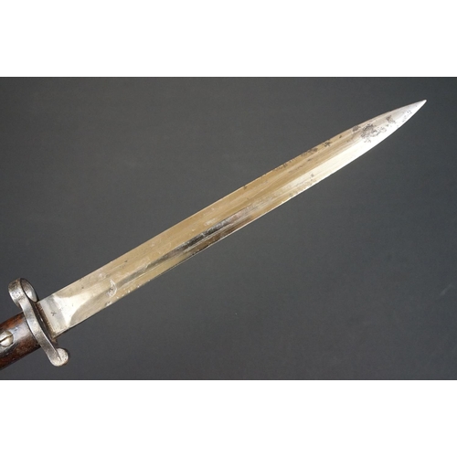182 - A British WW1 Model 1888 Wilkinson Bayonet with leather scabbard
