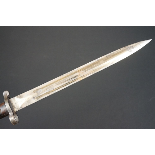182 - A British WW1 Model 1888 Wilkinson Bayonet with leather scabbard