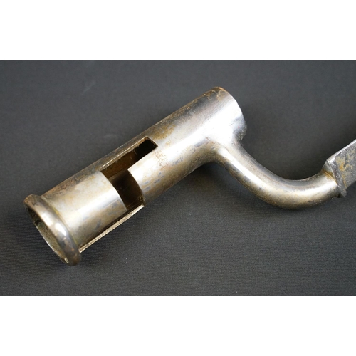 187 - An antique socket mount bayonet, good clear markings to the blade.