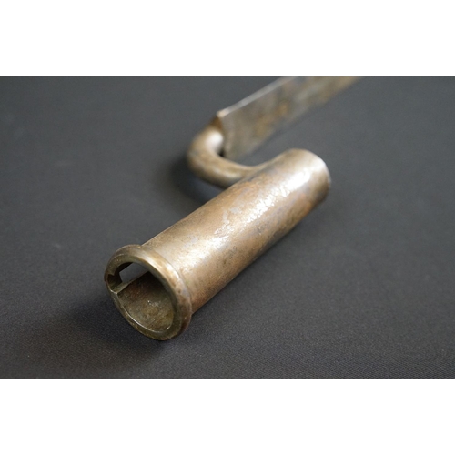 187 - An antique socket mount bayonet, good clear markings to the blade.