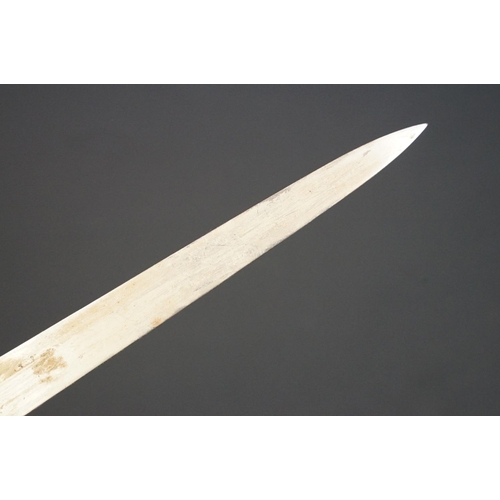 187 - An antique socket mount bayonet, good clear markings to the blade.