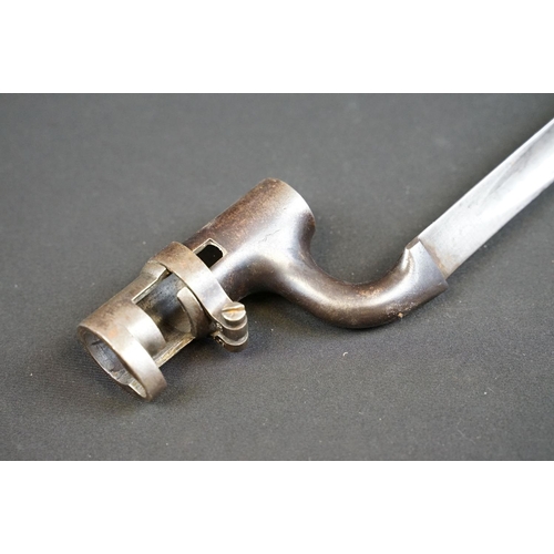 190 - An antique socket mount bayonet, good clear markings to the blade.