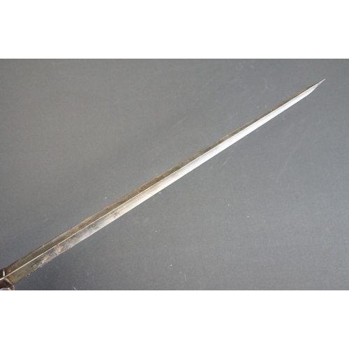 190 - An antique socket mount bayonet, good clear markings to the blade.