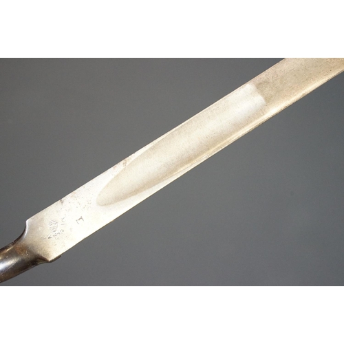 190 - An antique socket mount bayonet, good clear markings to the blade.