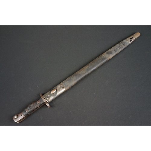 194 - A British 1907 Pattern bayonet together with scabbard.